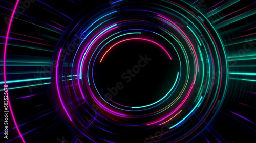 Neon style modern background created with generative ai