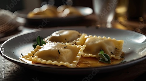 Homemade ravioli