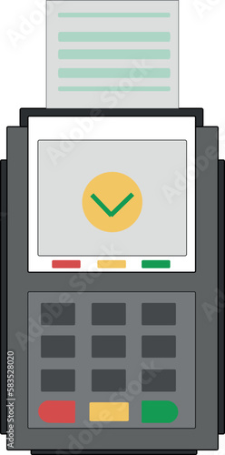 pos terminal for payment. vector icon. Payment by bank card