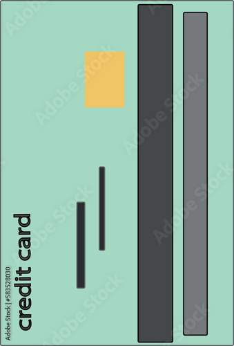 credit card icon vector in flat style