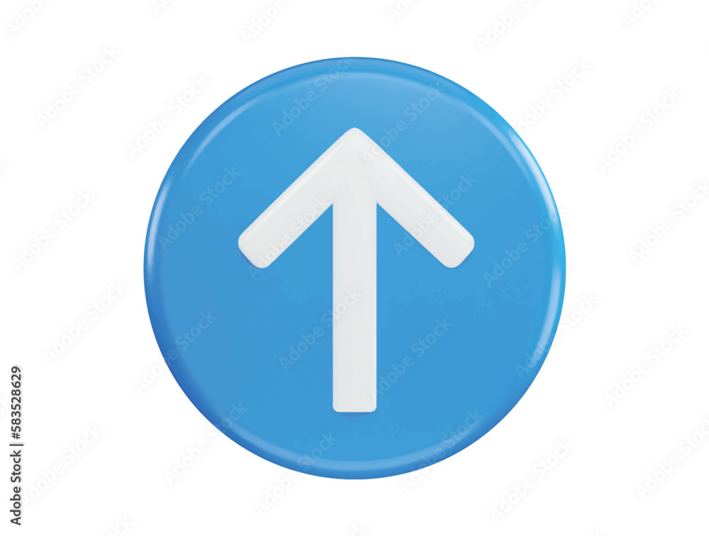 Up arrow icon with 3d vector icon illustration transparent element Up arrow icon with 3d vector icon illustration transparent element