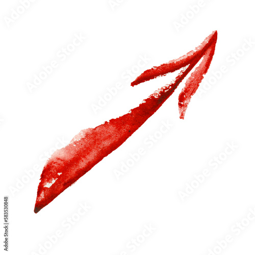 illustration watercolor arrows on white background