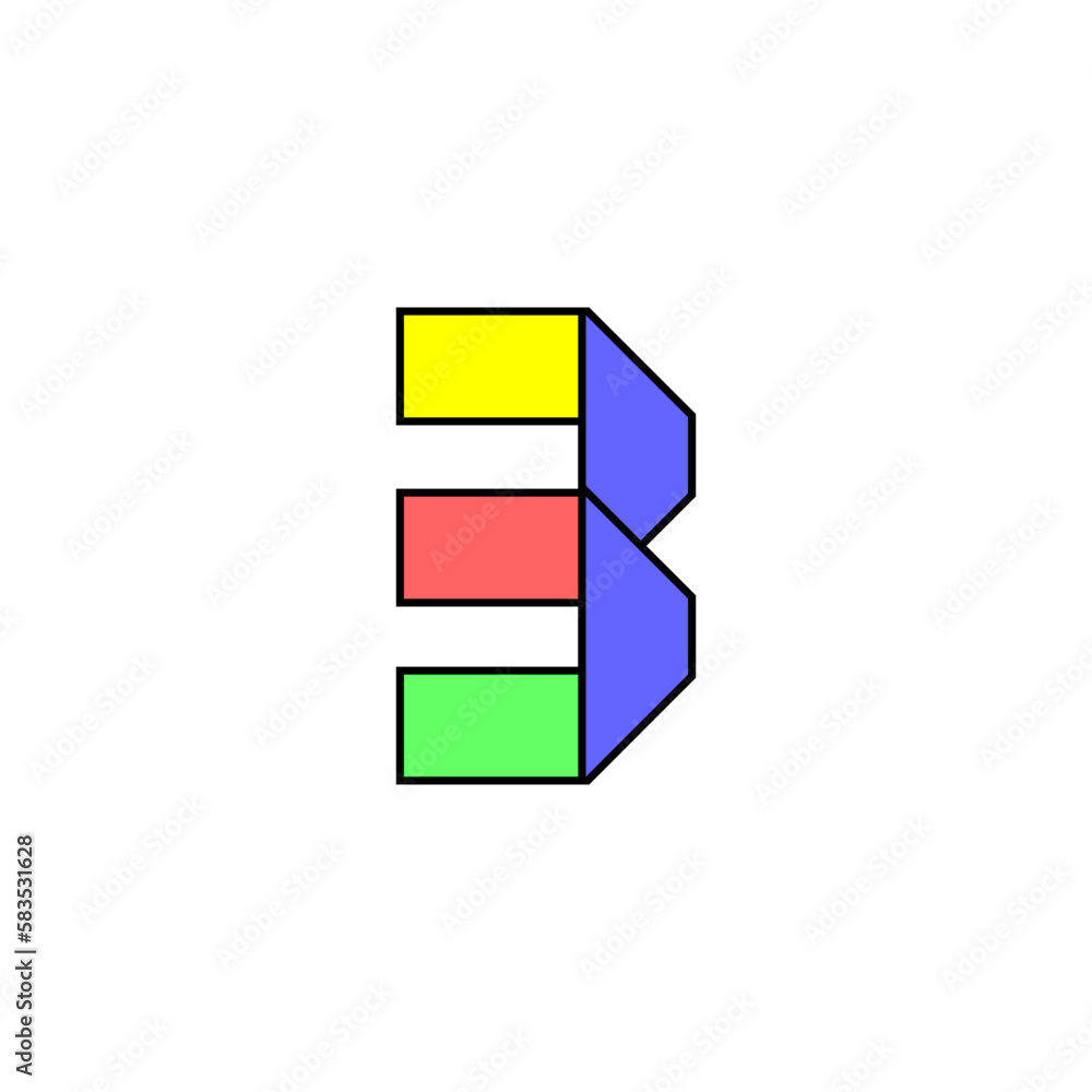 Font alphabet folded from colored paper, number made in multi-colored ribbon, vector illustration 10EPS Font alphabet folded from colored paper, number made in multi-colored ribbon, vector illustration 10EPS