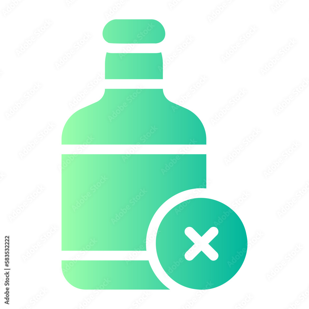 Fototapeta premium no alcohol gradient icon