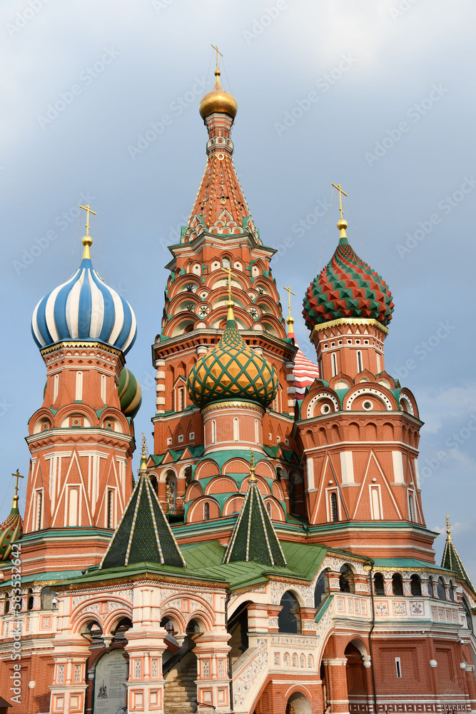 Vertical shot of the legendary St. Basil's Cathedral in Moscow, Russia