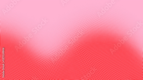 Halftone dots abstract background. Wavy dotted texture.