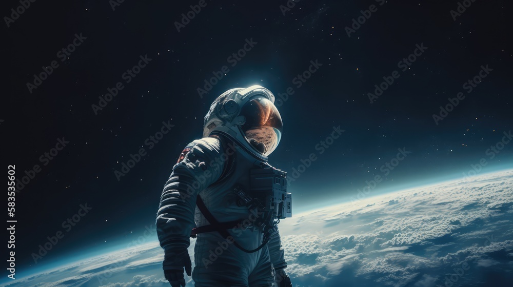 astronaut in deep space, made with generated ai astronaut in deep space, made with generated ai