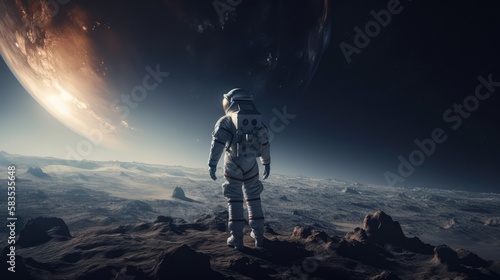 astronaut in deep space, made with generated ai