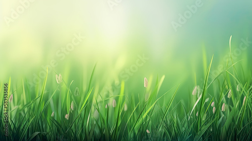 spring background with fresh grass. - lush, foliage, botanical, flora, fauna, outdoors.