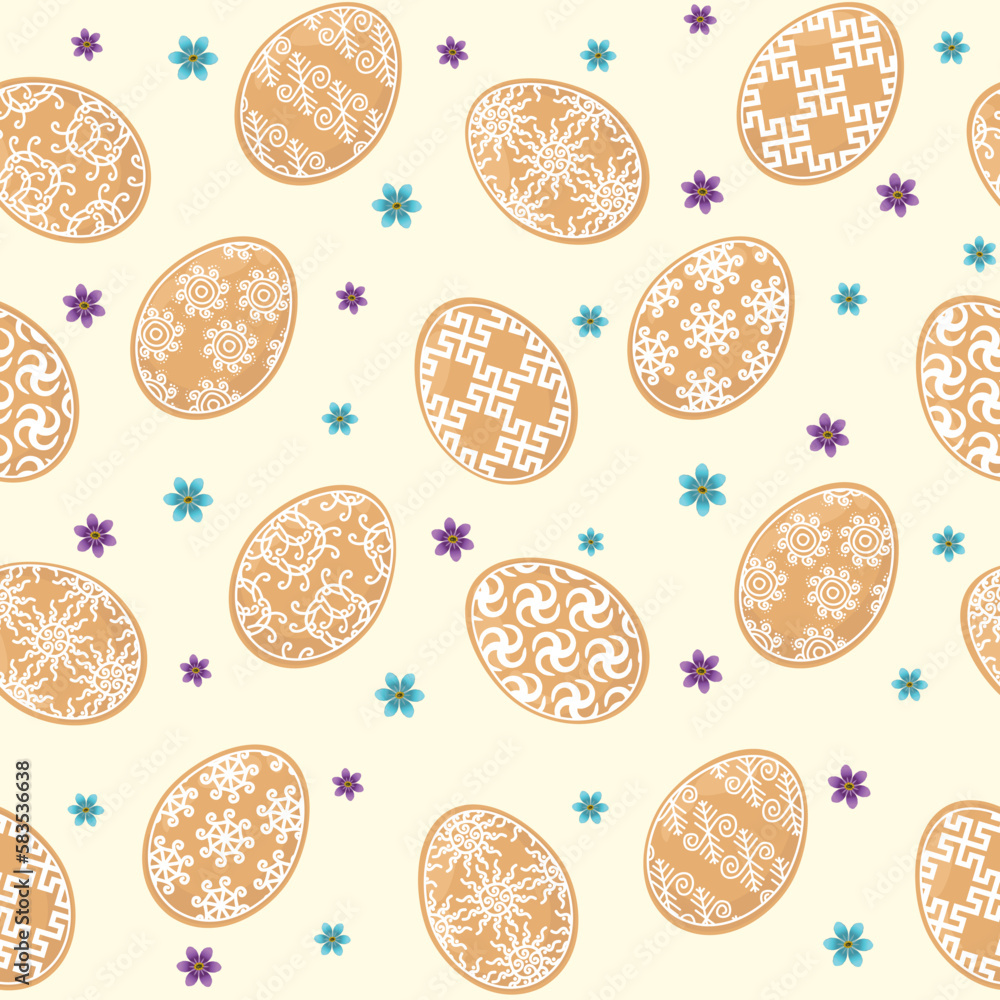 Vector seamless pattern Easter eggs Vector seamless pattern Easter eggs