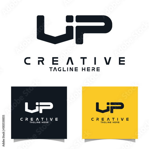 letter UP or VIP logo creative  
