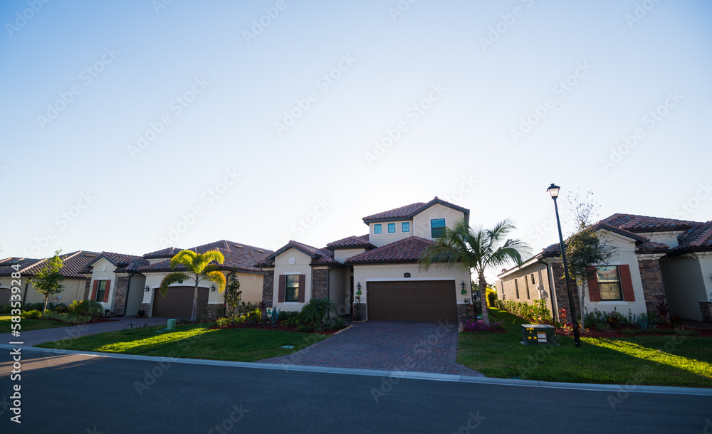 Expensive housing in Bonita Springs, Florida. Real estate investment background Expensive housing in Bonita Springs, Florida. Real estate investment background