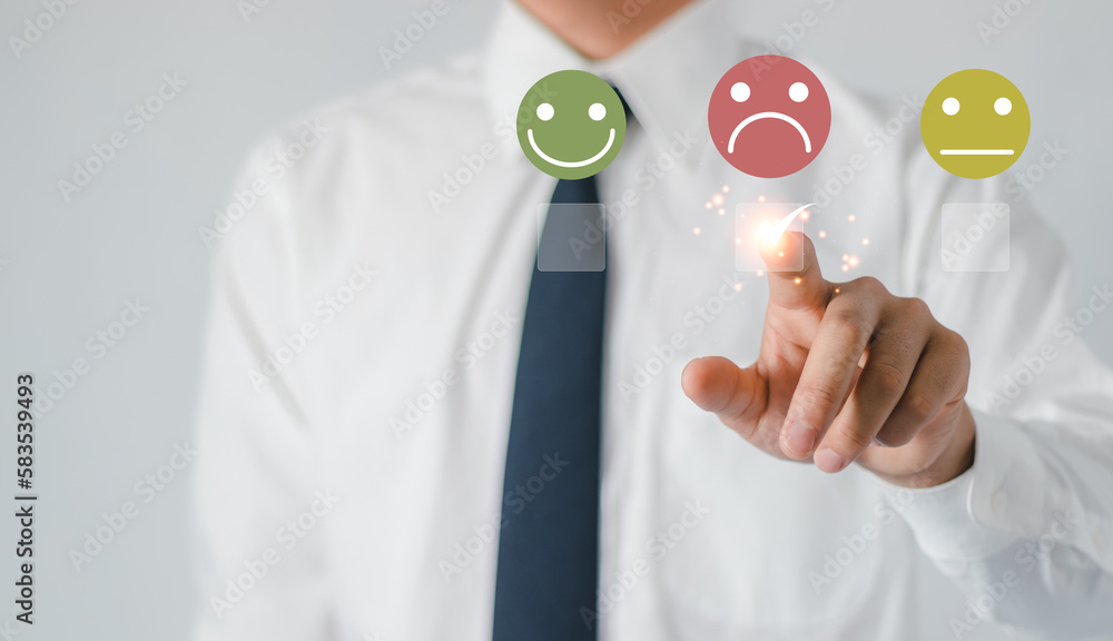 Customer experience is not satisfied concept. Sad mood on online survey Poor review Poor service Poor quality Dislike Poor rating Poor social media. Customer experience is not satisfied concept. Sad mood on online survey Poor review Poor service Poor quality Dislike Poor rating Poor social media.