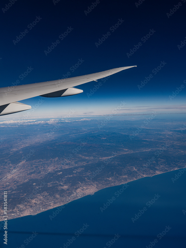 Fototapeta premium view from airplane window
