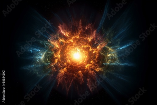 A supernova explosion Generative AI