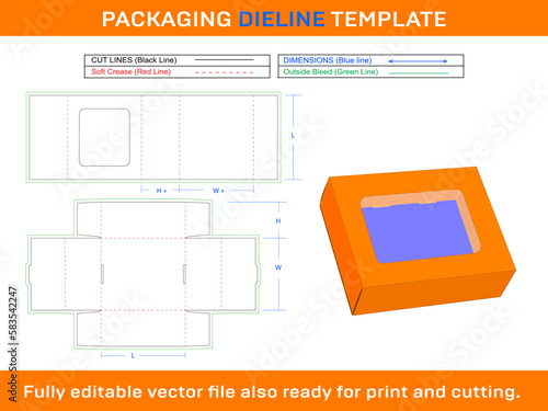 Display Soap Box, Dieline Template