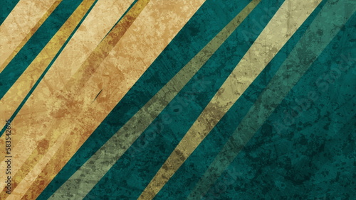 Blue and brown diagonal stripes abstract grunge background