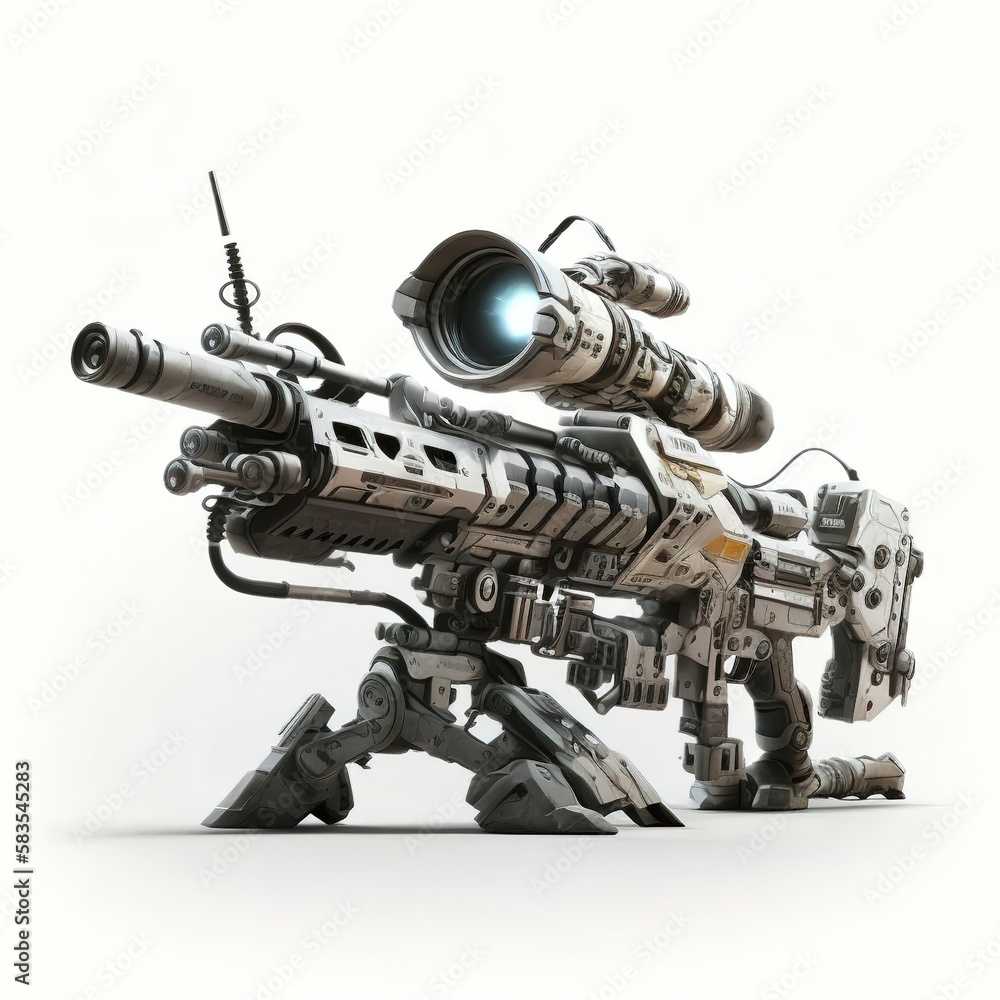 Futuristic Sniper Rifle A CuttingEdge LongRange Weapon with Powerful