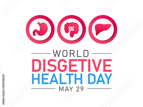 World Digestive Health Day Design, disgestive systems organ awareness concept