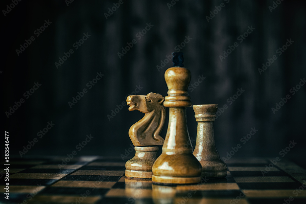 chess pieces on a chessboard chess pieces on a chessboard