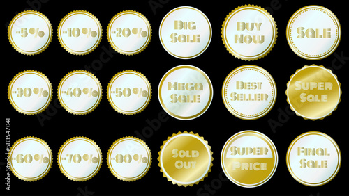 Gold stickers - sales tokens