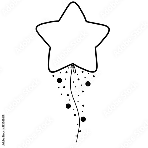 Black star outline. photo