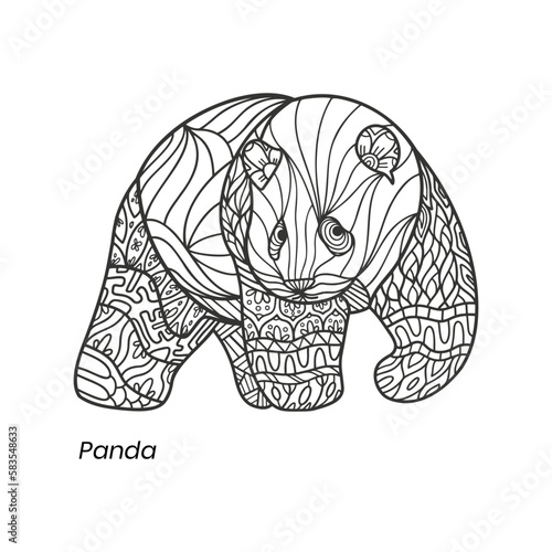 Panda Zentangle Mandalas