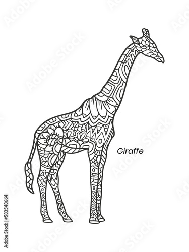 Giraffe Zentangle Mandalas