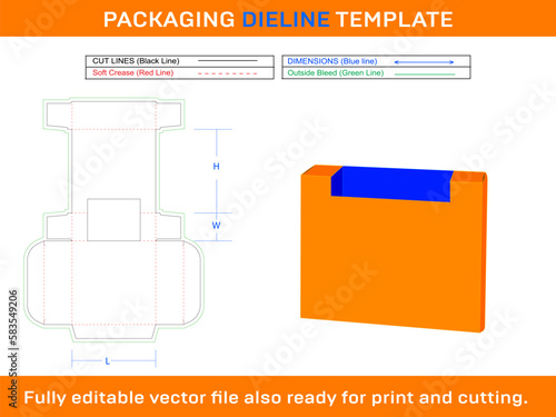 Window Soap Box, Dieline Template
