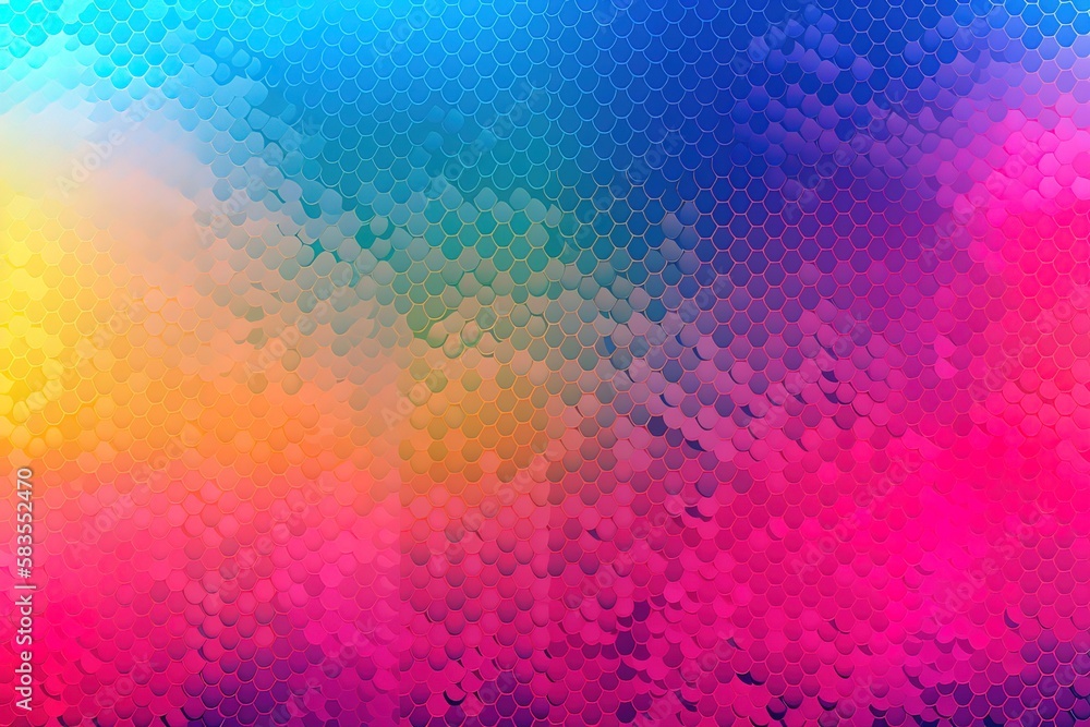 Fuzzy pink blue yellow background gradient, Generative AI