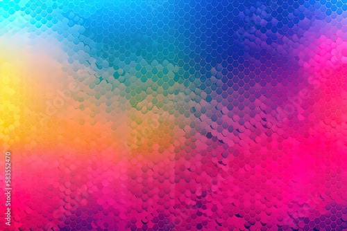Fuzzy pink blue yellow background gradient, Generative AI
