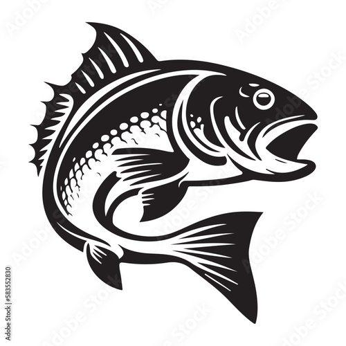 black and white fish