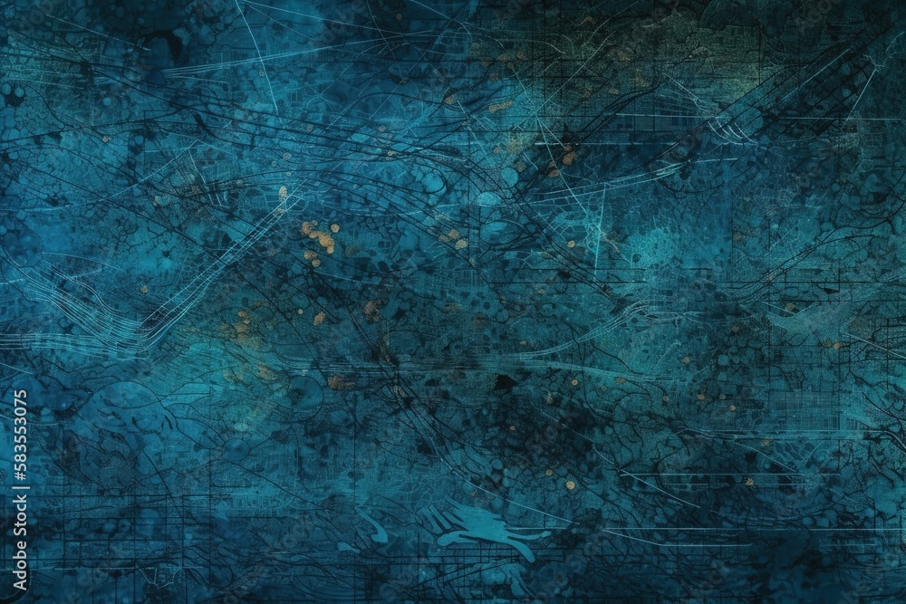 Grunge blue background, Generative AI