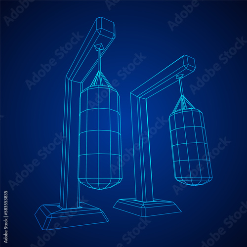 Punching bag for training boxing power punch