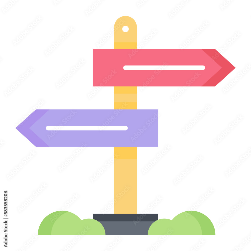 Signpost Flat Icon Signpost Flat Icon