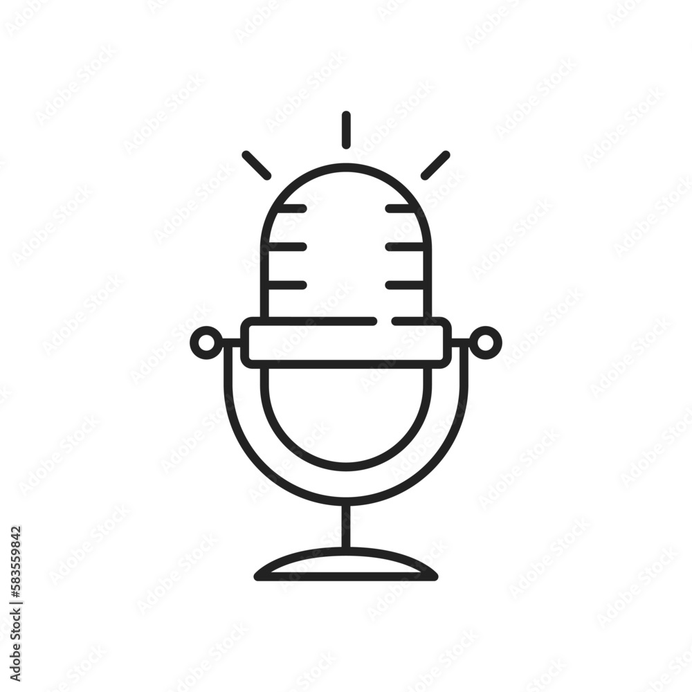 Studio microphone icon. High quality black vector illustration. Studio microphone icon. High quality black vector illustration.