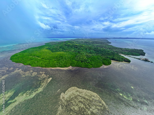 Rainy tropical weather over the Palau islands photo