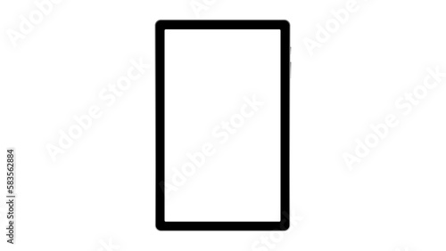 Tablet with blank screen background. Technology concept. vector.