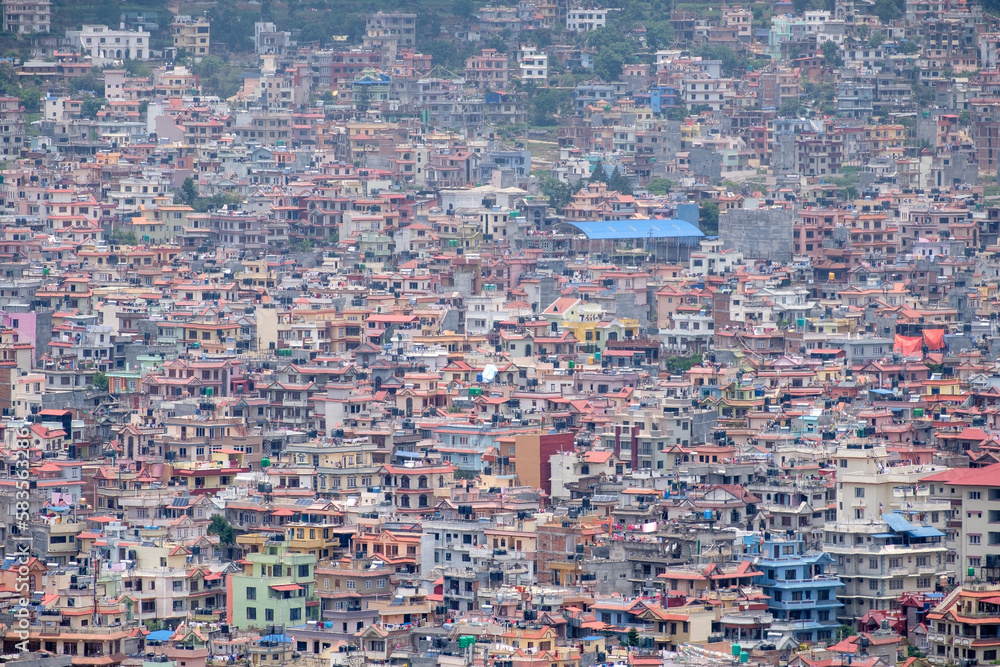 View of buildings in the city of Kathmandu, Nepal
