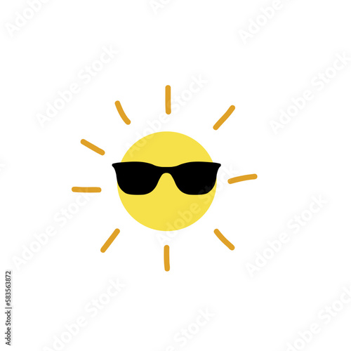 Sun with sunglasses 