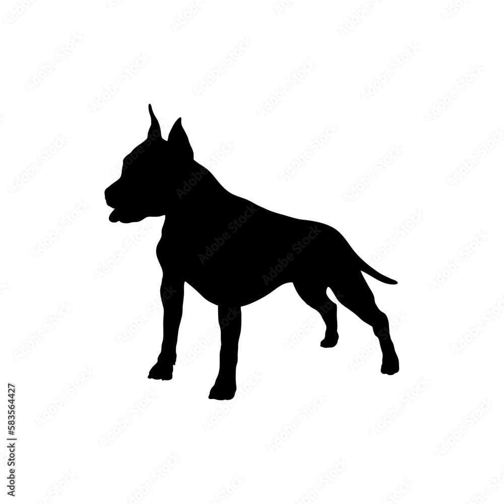 pit bull Silhouette Dog