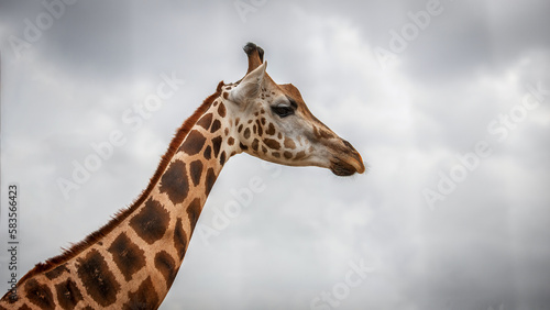 Close-up of a giraffe in the natural environment