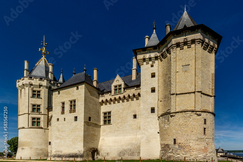  Chateau de Saumur au bord  la Loire , Maine et Loire département, Pays de Loire, France © JBN