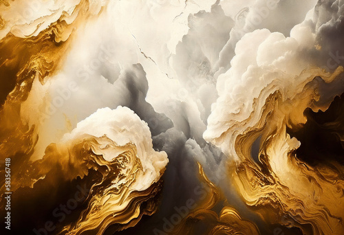 Gold Marble Texture Background, Abstract Backdrop, Generative AI