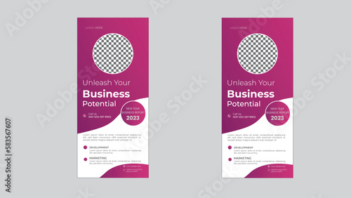 business roll up banner set paper poster social media post face book cover.