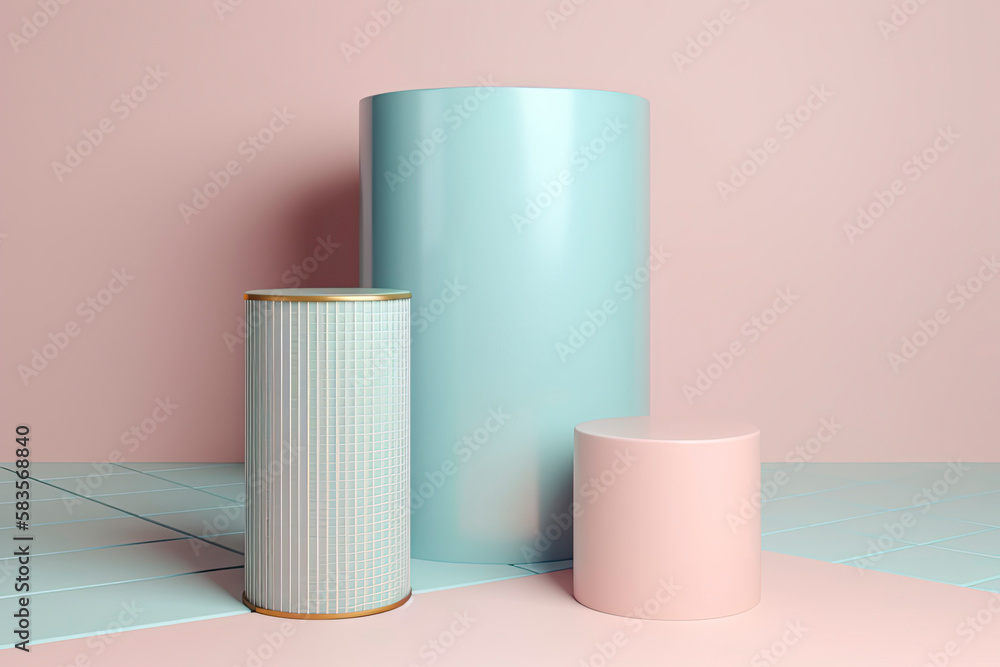 primitive shapes, abstract geometric background, cylinder podium, modern minimalistic mock up primitive shapes, abstract geometric background, cylinder podium, modern minimalistic mock up