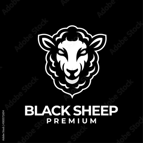 Black Sheep logo icon design illustration
