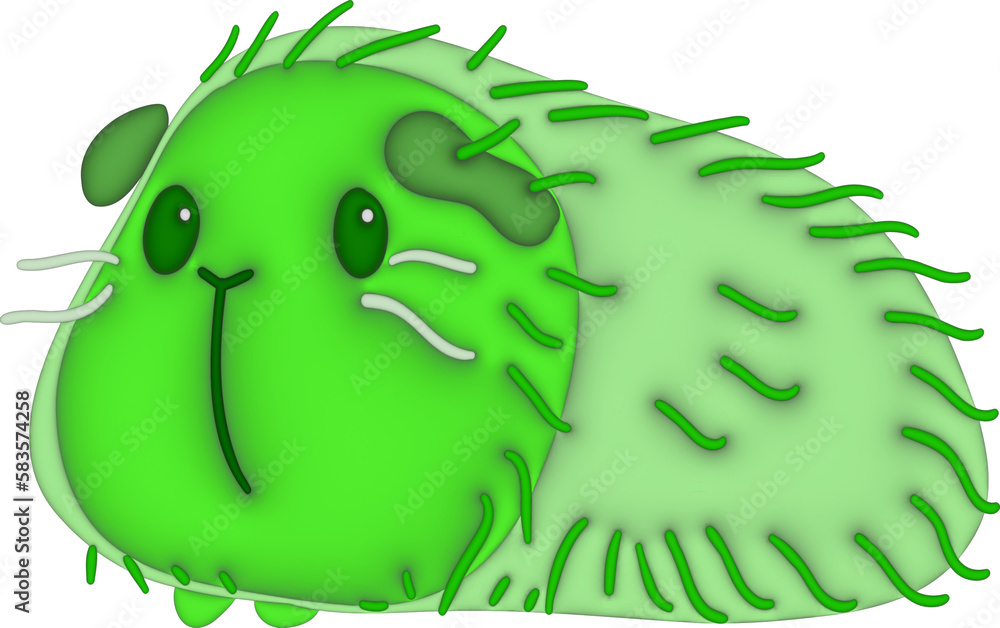 3d green Swiss hamster 3d green Swiss hamster