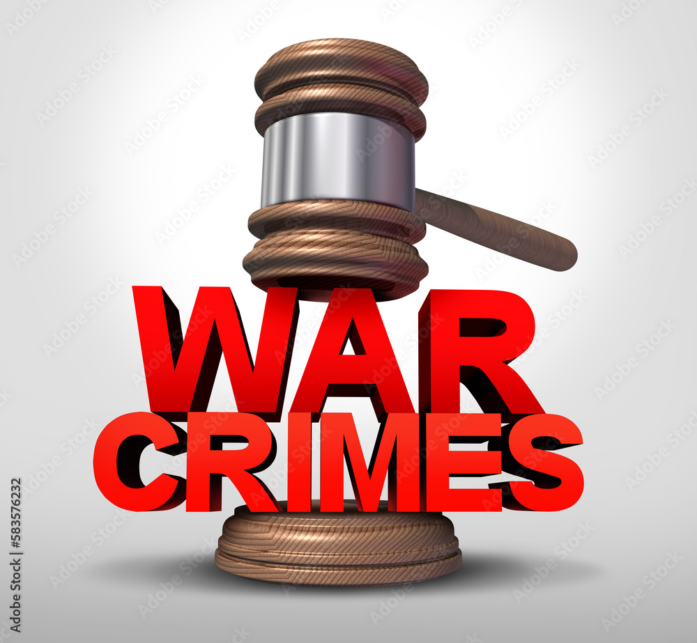 War Crimes and international criminal court concept as global laws of