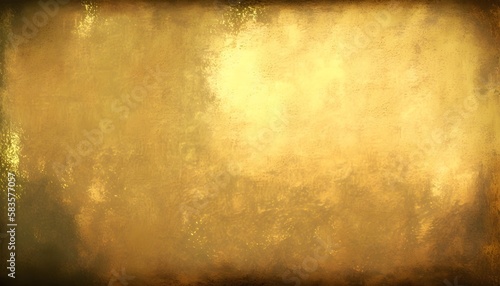 Fotografiet digital painting of gold texture background on the basis of paint, Generative AI